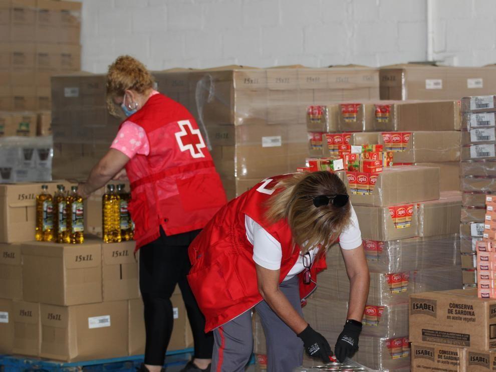 La labor del voluntariado es fundamental en Cruz Roja Huesca.