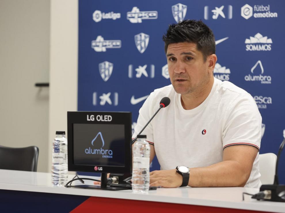Xisco, durante la rueda de prensa.