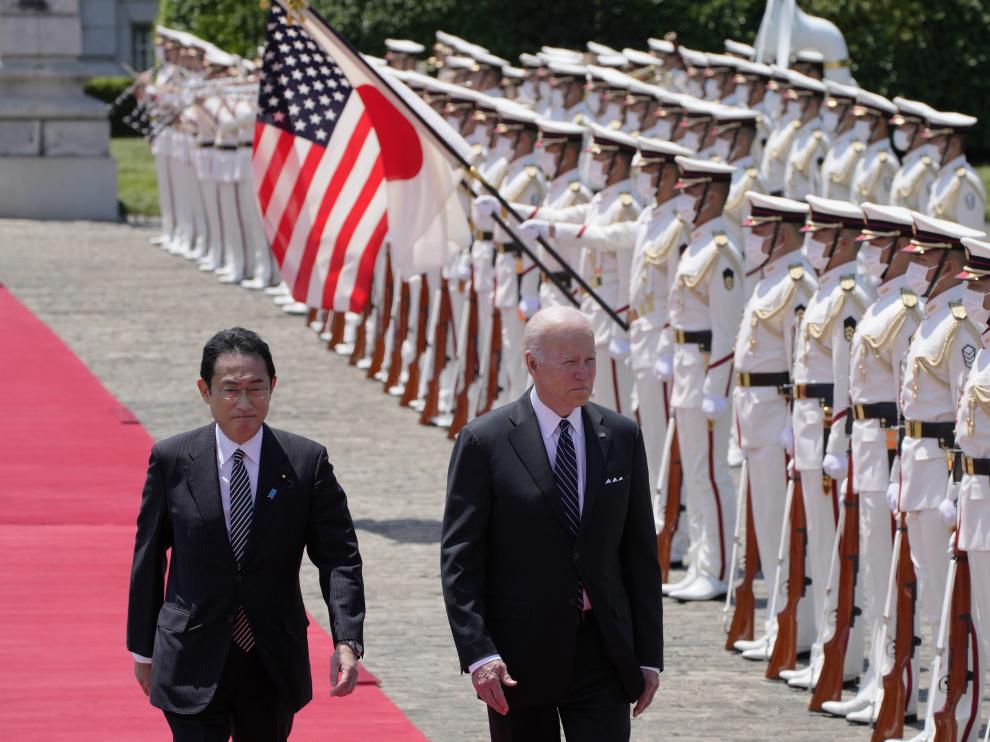 Biden durante su visita este lunes a Tokio.