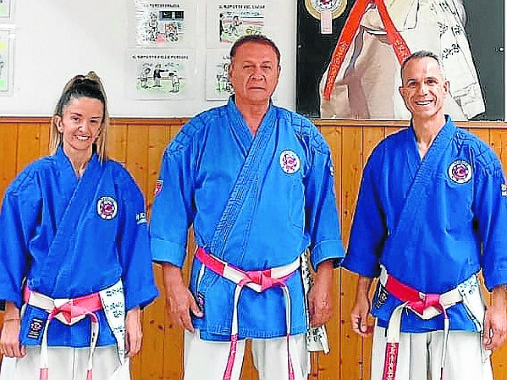 Lara y Carrasco, durante las actividades que realizaron en Caslano.