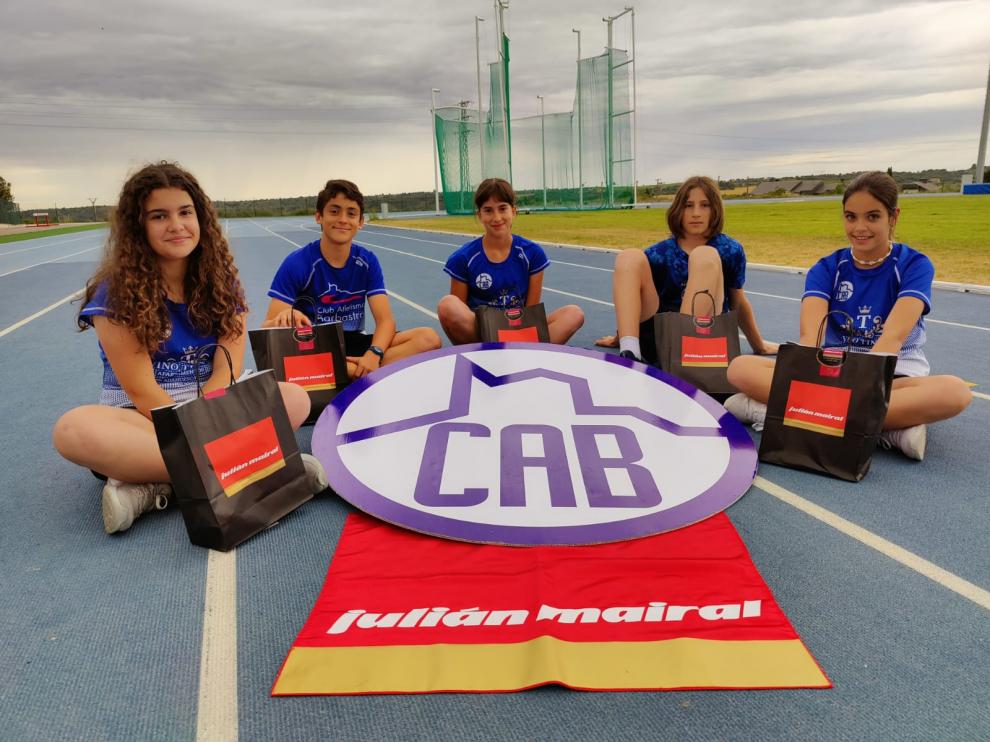 Quinteto del CA Barbastro en el Campeonato de España Sub-14.