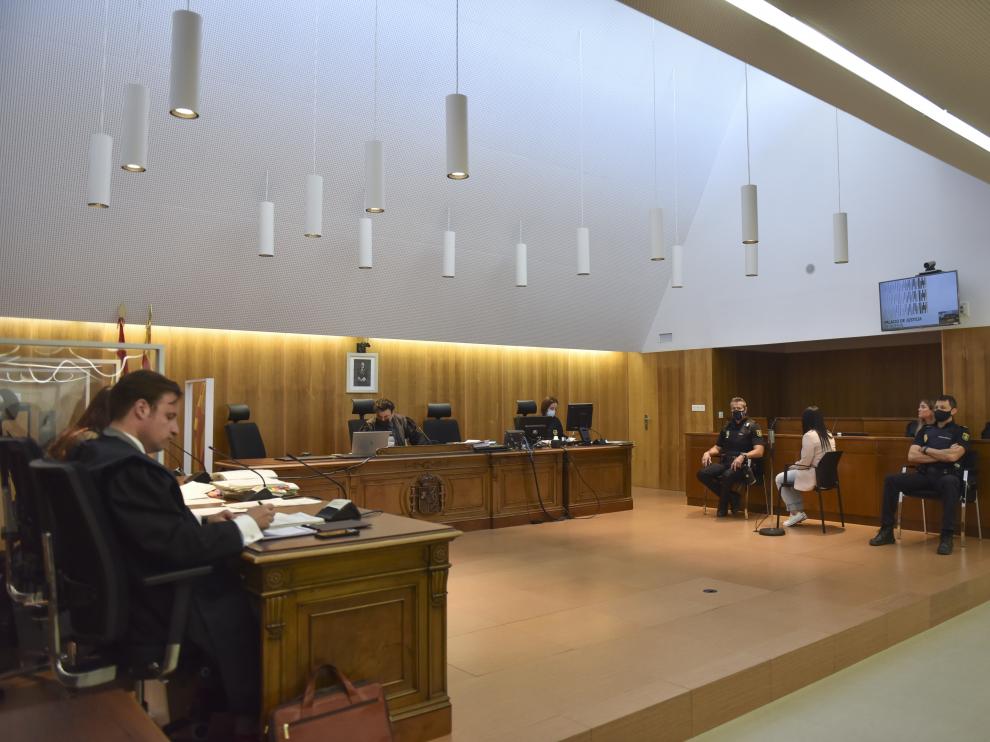 Vista del juicio por el Crimen de Broto, este lunes en la Audiencia Provincial de Huesca.