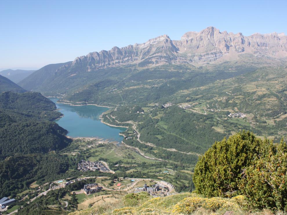 Vista del embalse de Búbal, cercano al lugar donde se ha producido el accidente mortal.