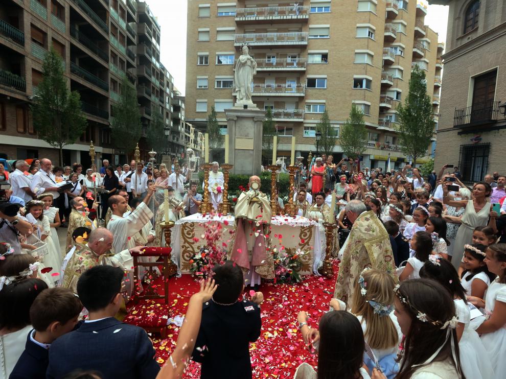 Celebración del Corpus Christi en Huesca