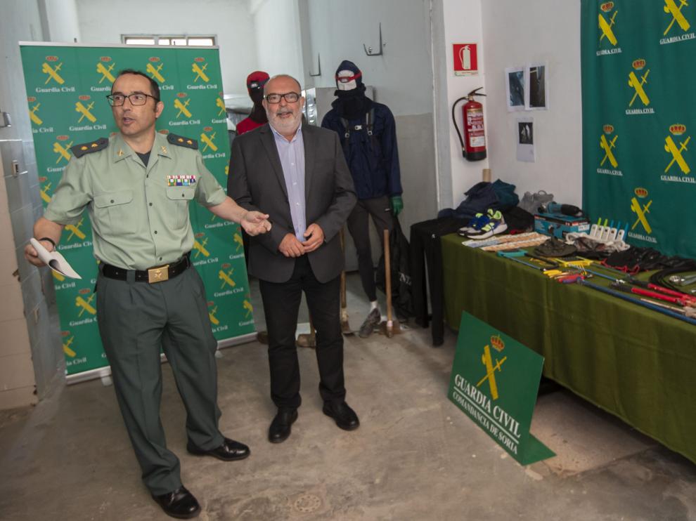 Imagen del material incautado por la Guardia Civil en Soria dentro de la Operación Popescu.