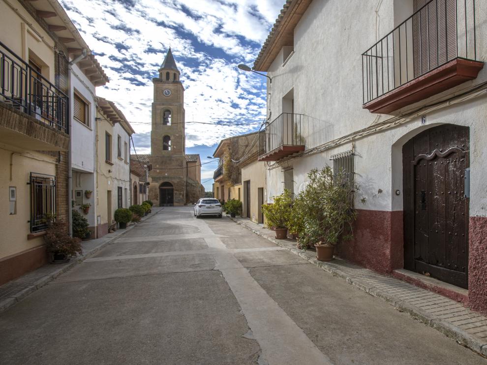 Calles de Santa Lecina, perteneciente al municipio de San Miguel de Cinca.