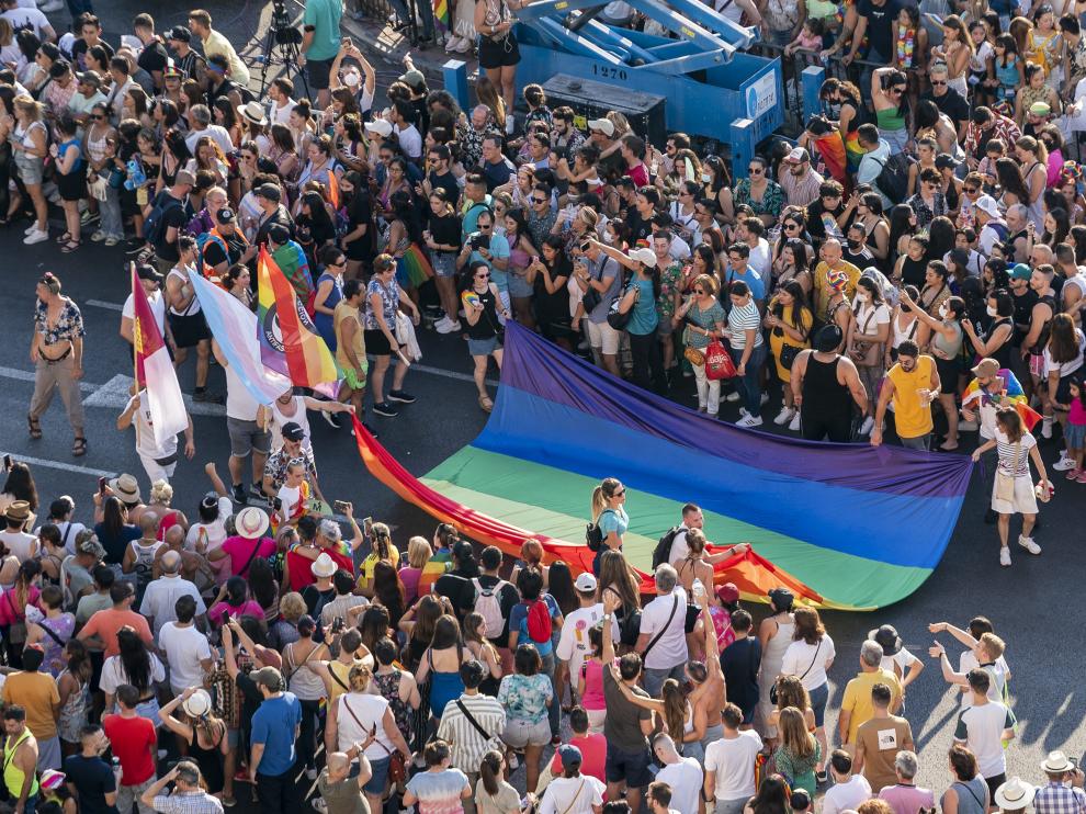 La manifestación del Orgullo 2022 reunió en Madrid a miles de personas.