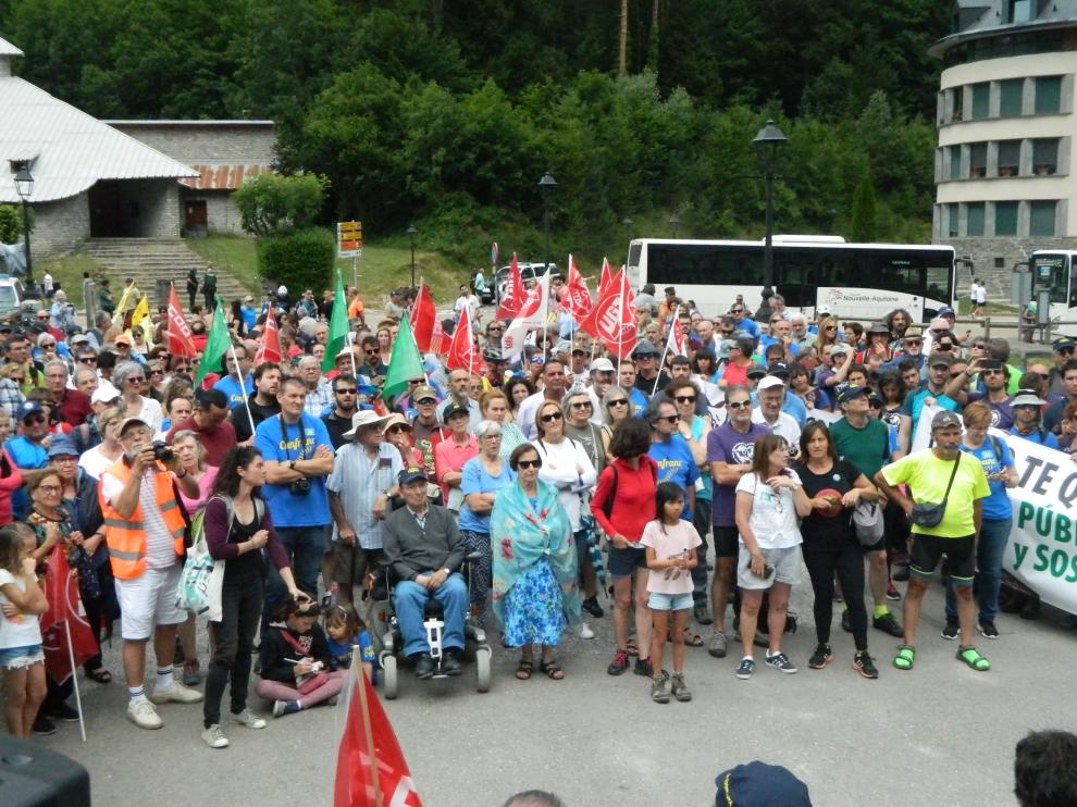 Asistentes al último acto reivindicativo celebrado el 14 de julio de 2019.