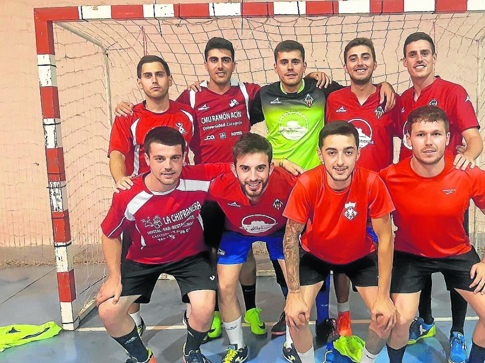 Jugadores del F.C. Castejón, ganadores de la presente edición del torneo de Belver.