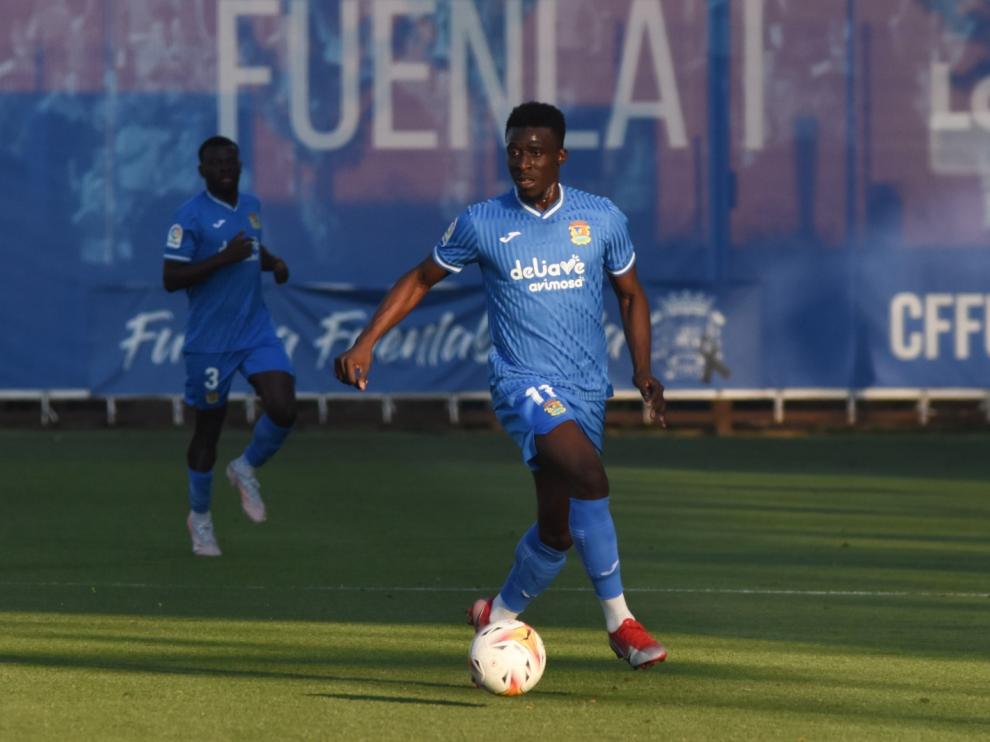 Aboubakary Kanté en un partido de la temporada pasada con el Fuenlabrada.