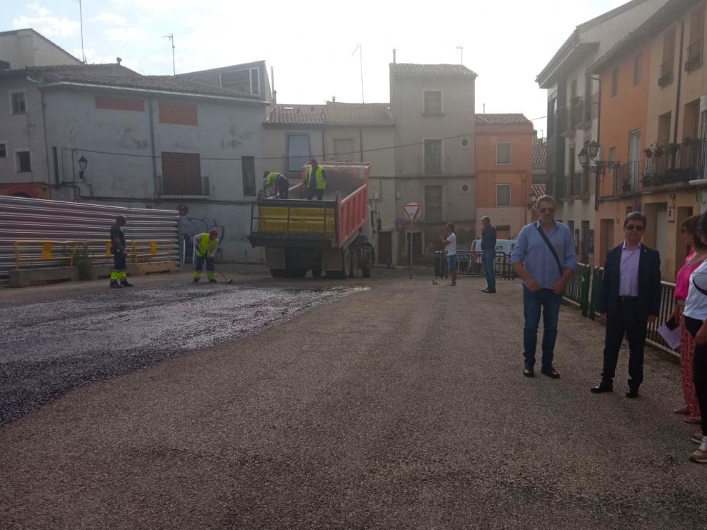 Los trabajos de asfaltado en la plaza de la Moneda se han prolongado durante tres días.