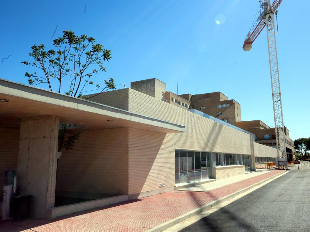 Las obras del nuevo edificio de Urgencias del Hospital Universitario San Jorge van muy avanzadas.