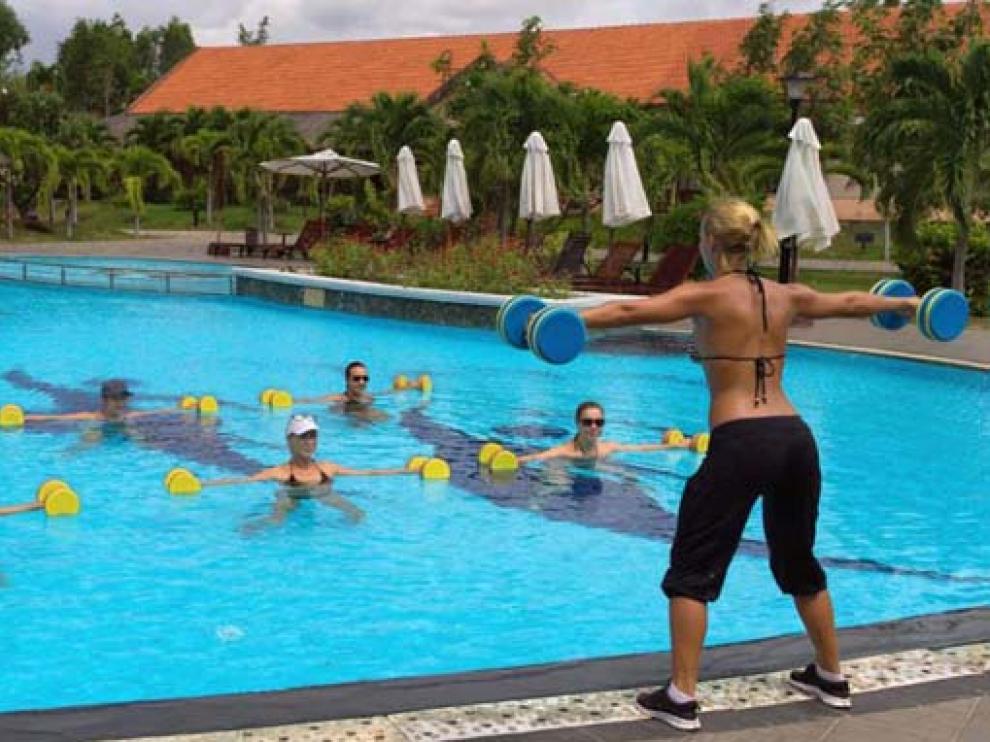 Aquagym es una de las actividades que más éxito ha tenido entre los participantes.