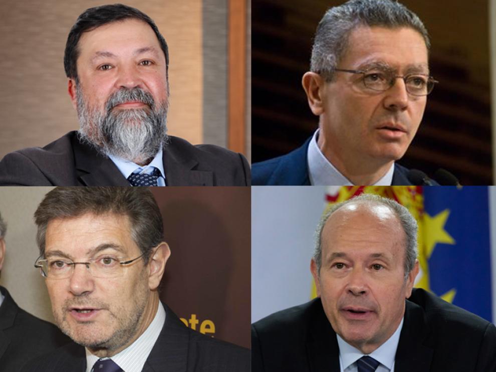 Francisco Caamaño, Alberto Ruiz-Gallardón, Rafael Catalá y Juan Carlos Campo inaugura las XII Jornadas Nacionales de Juntas de Gobierno de los procuradores.