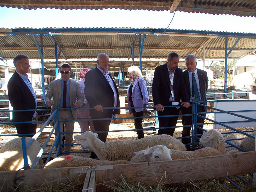 Pirmeros visitantes de ayer a la zona exterior de Femoga.