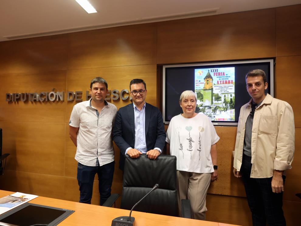 Antonio Biescas, Roque Vicente, Marisa Latorre y Marcos Sierra.