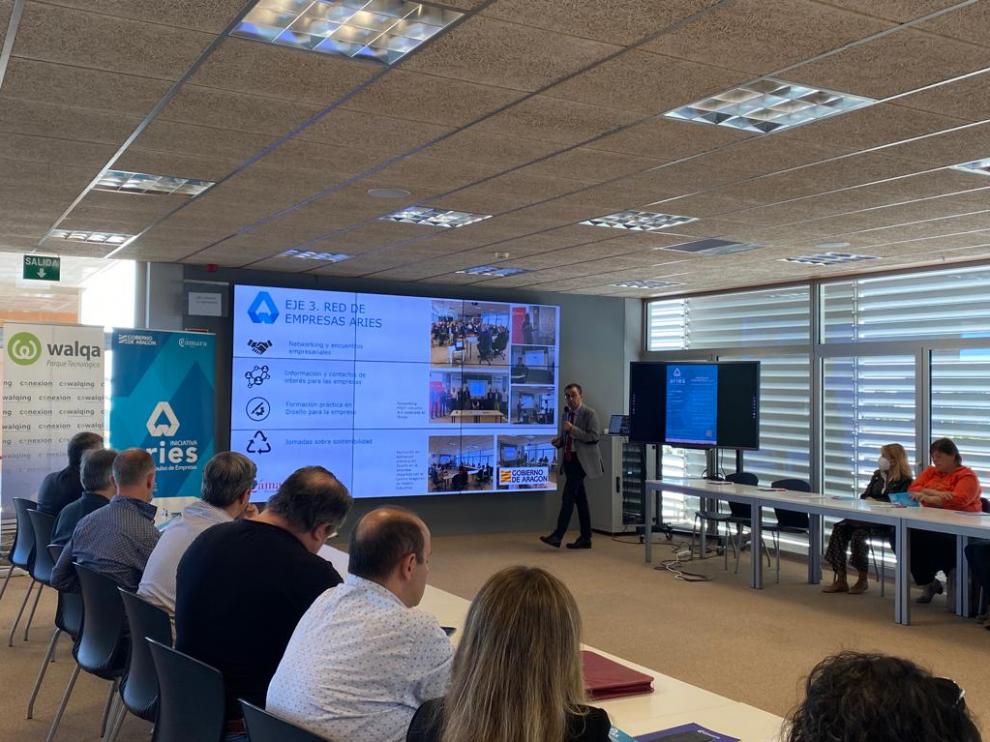 Intervención sobre las ayudas, durante la Jornada Industria 4.0 en Walqa Tecnológico.