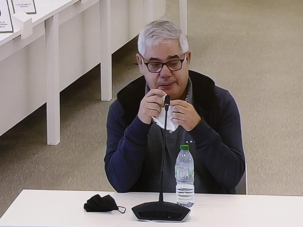 Francisco José Garzón Amo no pudo contener las lágrimas durante la sesión.
