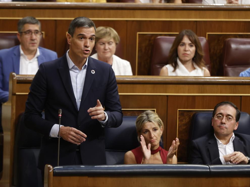 Comparecencia de Pedro Sánchez en el Congreso.