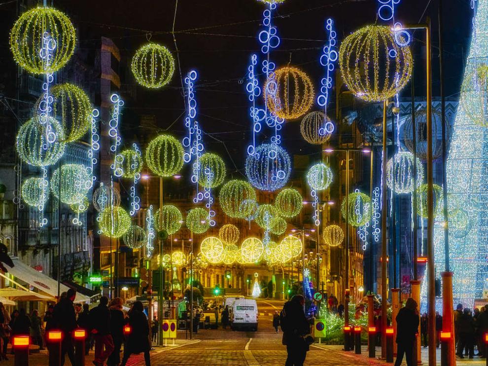 Iluminación navideña en Vigo.