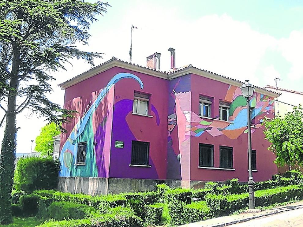 Exterior del Laboratorio Paleontológico de Loarre, un espacio gestionado por el Ayuntamiento.