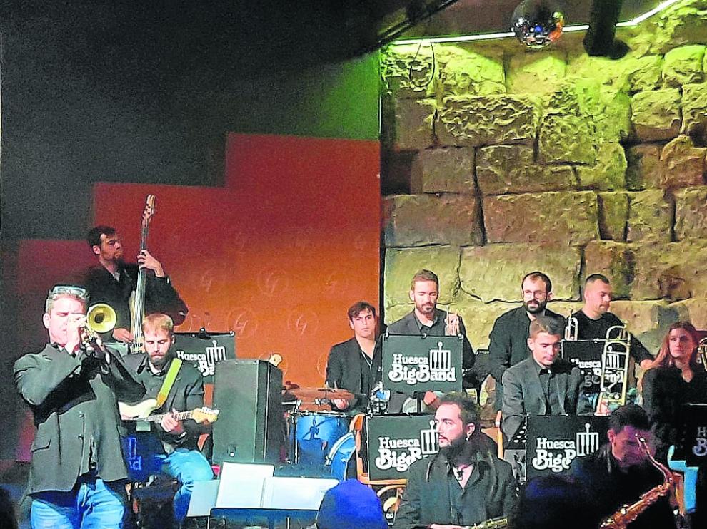 La Huesca Big Band actuó ayer en la Sala Genius.