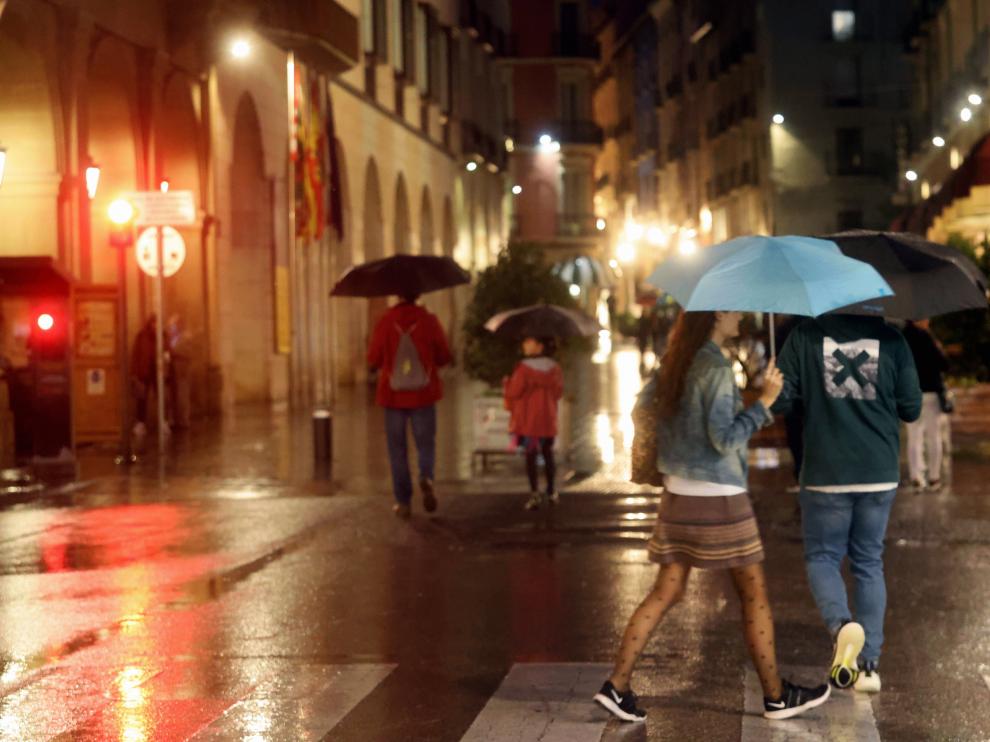 Lluvia este lunes en Huesca.