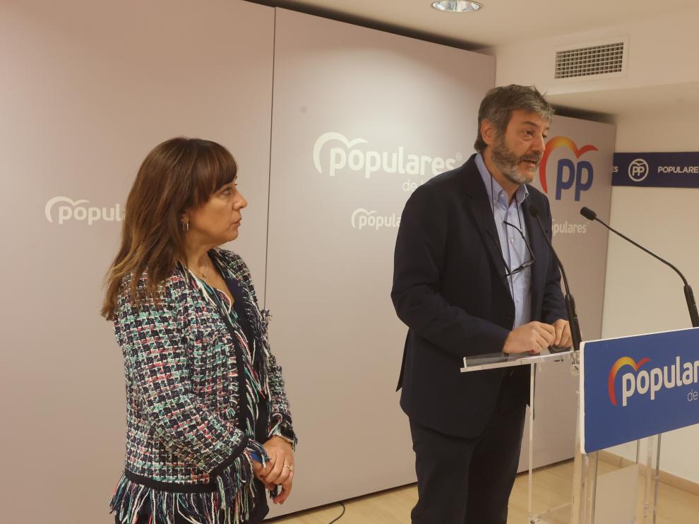 Gemma Allué y Gerardo Oliván este lunes.