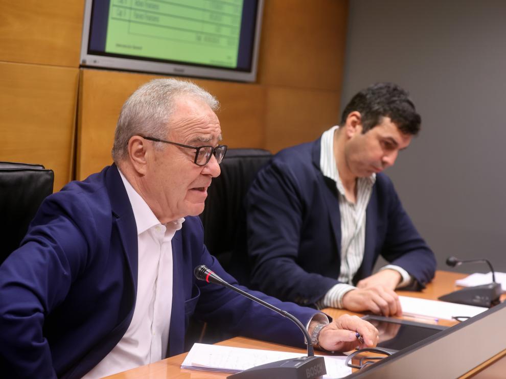 Miguel Gracia y Fernando Sánchez han presentado este miércoles la propuesta de presupuestos para la DPH.