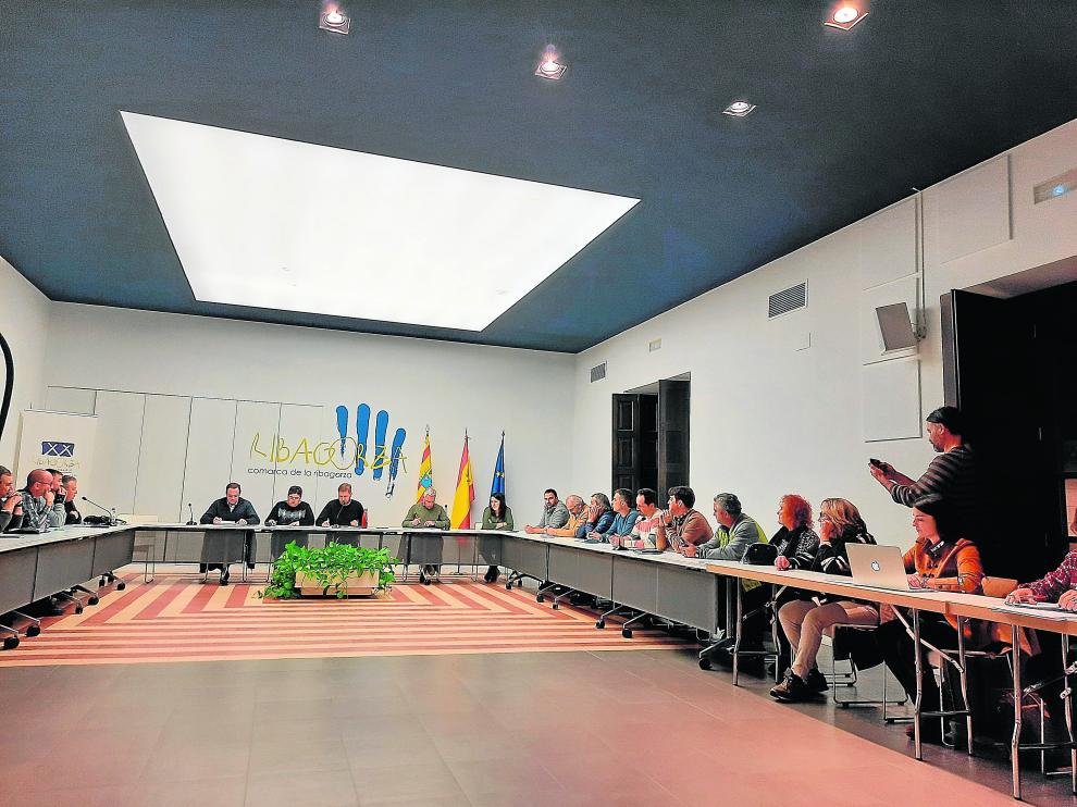 Sesión del pleno de la Comarca de la Ribagorza celebrado este jueves.