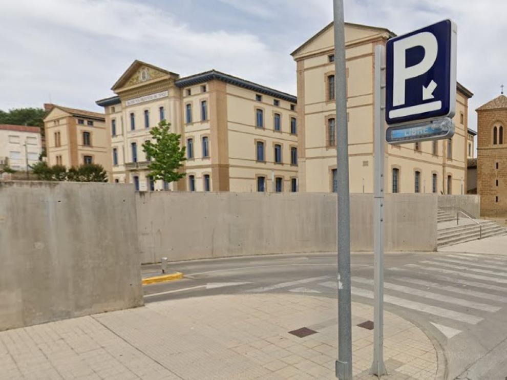 Zona de acceso al parking Universidad.