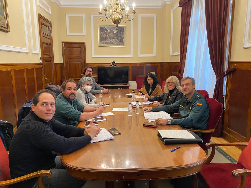 Un momento de la reunión este lunes.