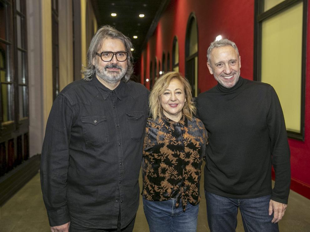 Juanjo Javierre, Carmen Machi y Nacho García Velilla presentaron la película en Zaragoza.