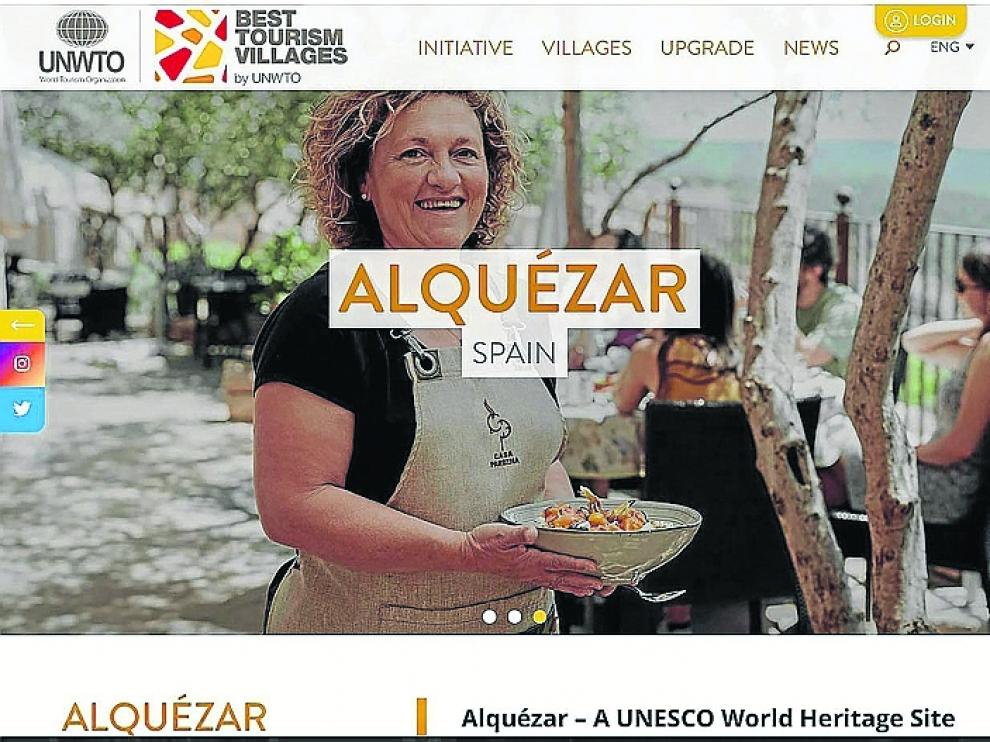 Ana Blasco, empresaria del sector de restauración de la comarca del Somontano, en la portada de la revista Best Tourism Villages.