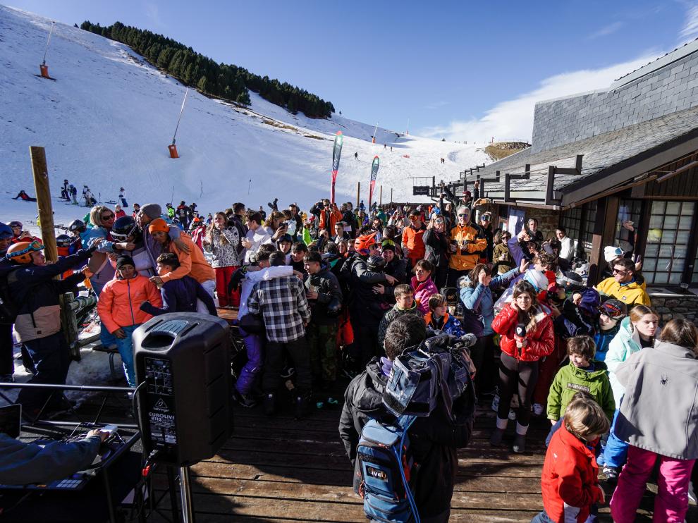 Turistas en la estación de esquí de Cerler durante la pasada Nochevieja.