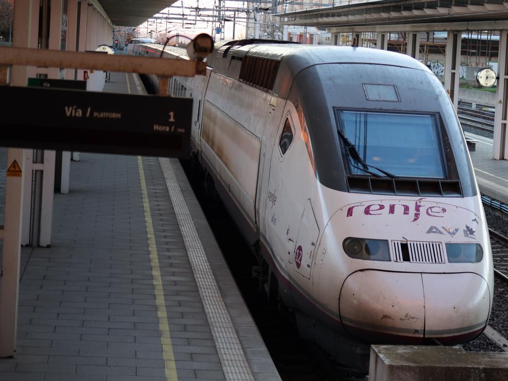 Foto tomada este martes de la Estación Intermodal de Huesca.