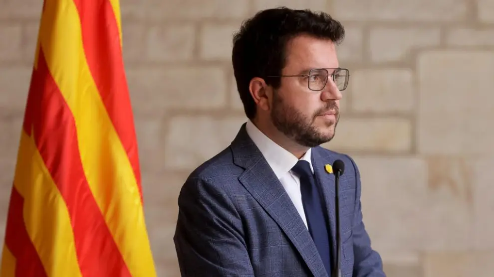 El presidente catalán, Pere Aragonès, aunció la exclusión de Junts de la mesa de diálogo por Cataluña.