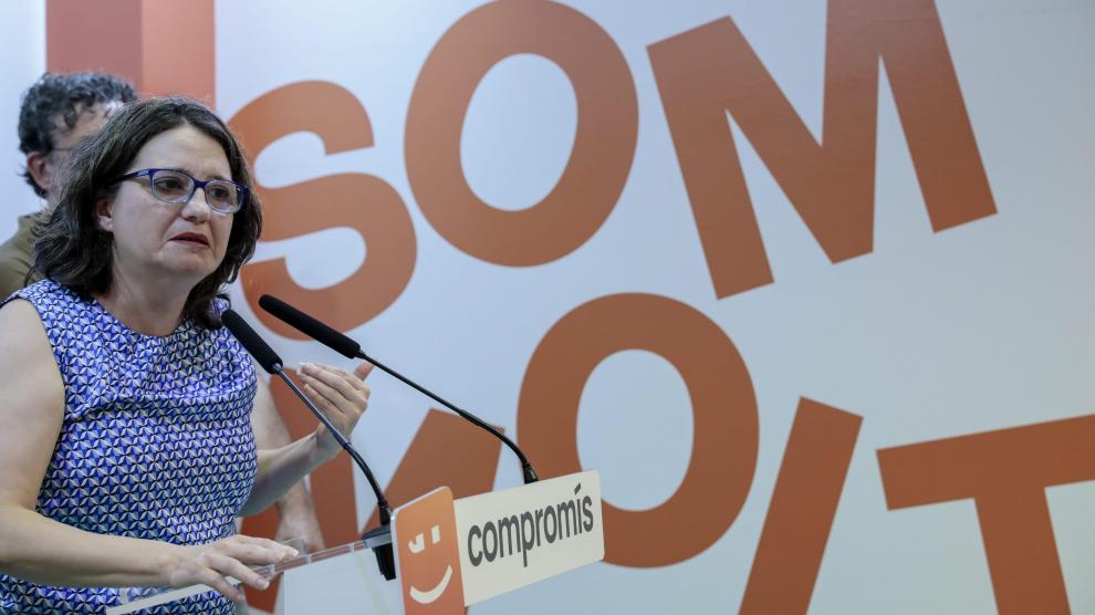 La vicepresidenta de la Generalitat y coportavoz de Compromís, Mónica Oltra