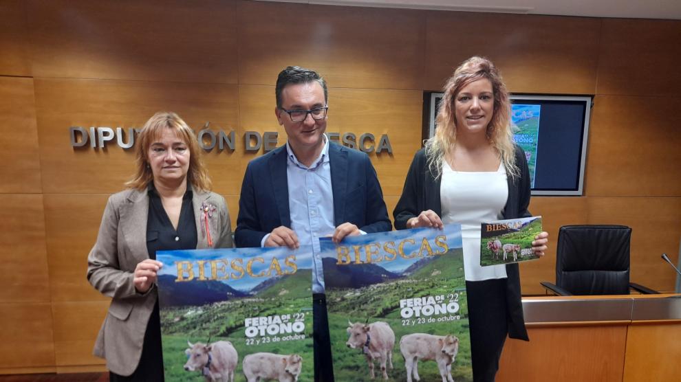 Nuria Pargada, Roque Vicente y Marta Luis han presentado este miércoles la Feria de Otoño.