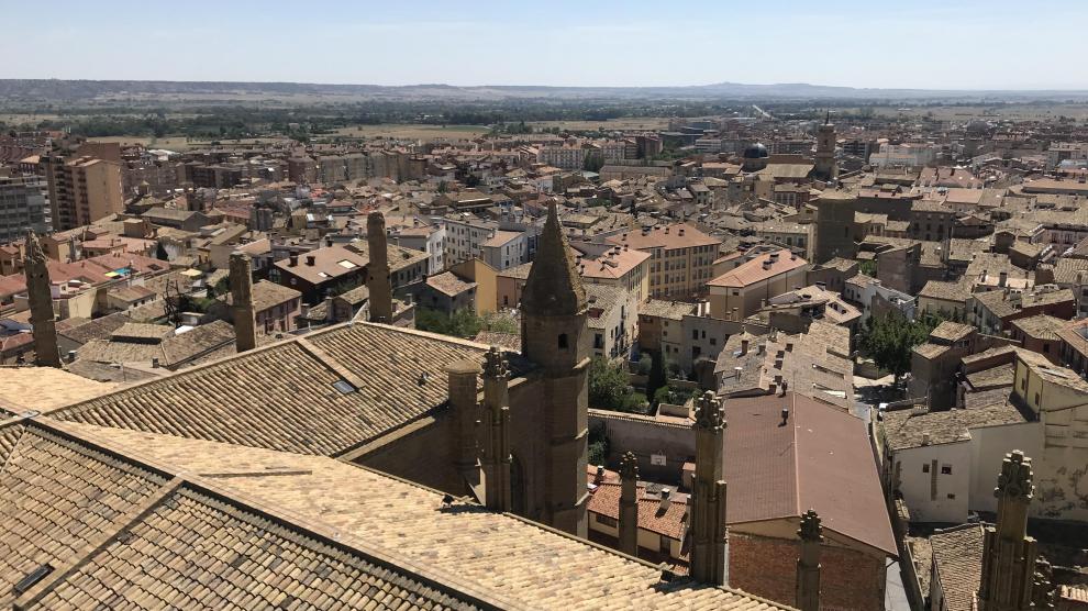 Vista de la ciudad de Huesca desde la Torre Campanario.
