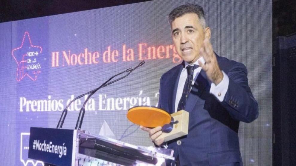 Pablo Lera, socio fundador y presidente ejecutivo de Levitec, recoge el premio a la trayectoria empresarial.