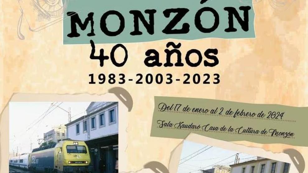 Cartel de la exposición sobre la evolución de Monzón.