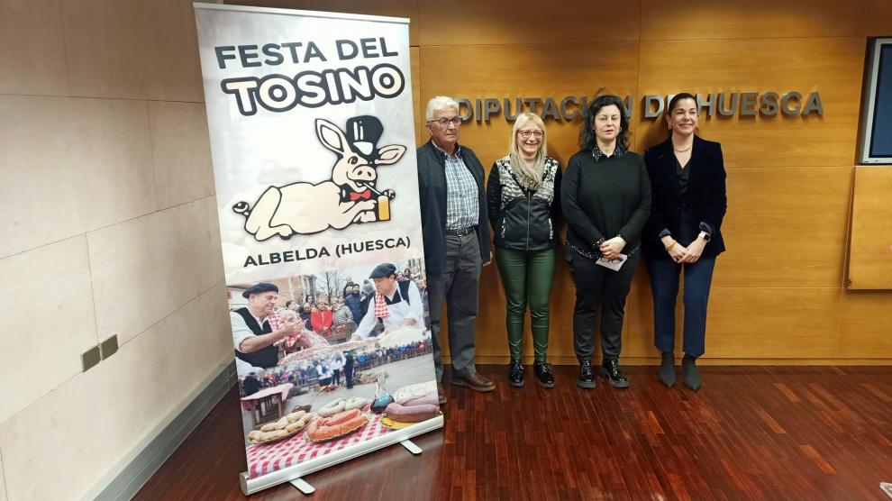 Presentación de la "Festa del Tossino" este martes en la Diputación Provincial de Huesca.