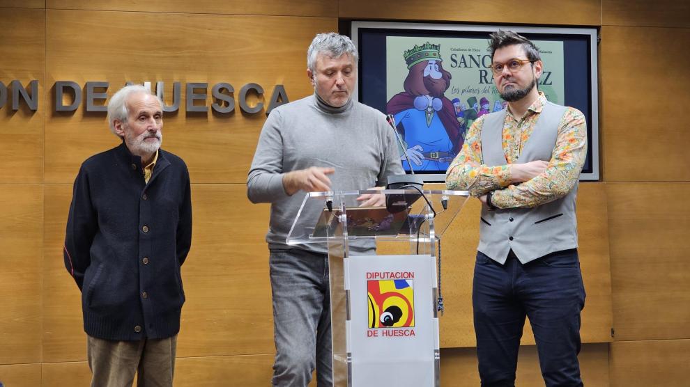Esteban Sarasa, Sergio Miguel y Xcar Malavida presentaron el ‘biocuento’ en la DPH.