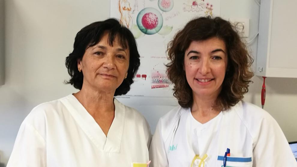 La doctora María Ángeles Aragón y la matrona Patricia Millanes, premio Ernest Lluch 2019