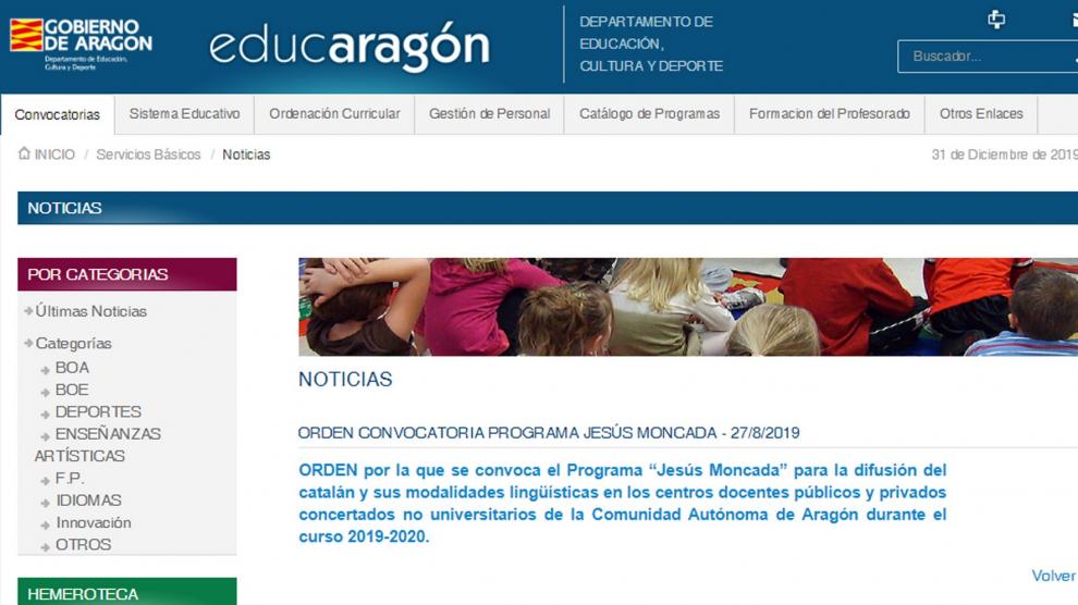 El programa "Jesús Moncada" lleva el catalán a 16 centros de la provincia de Huesca