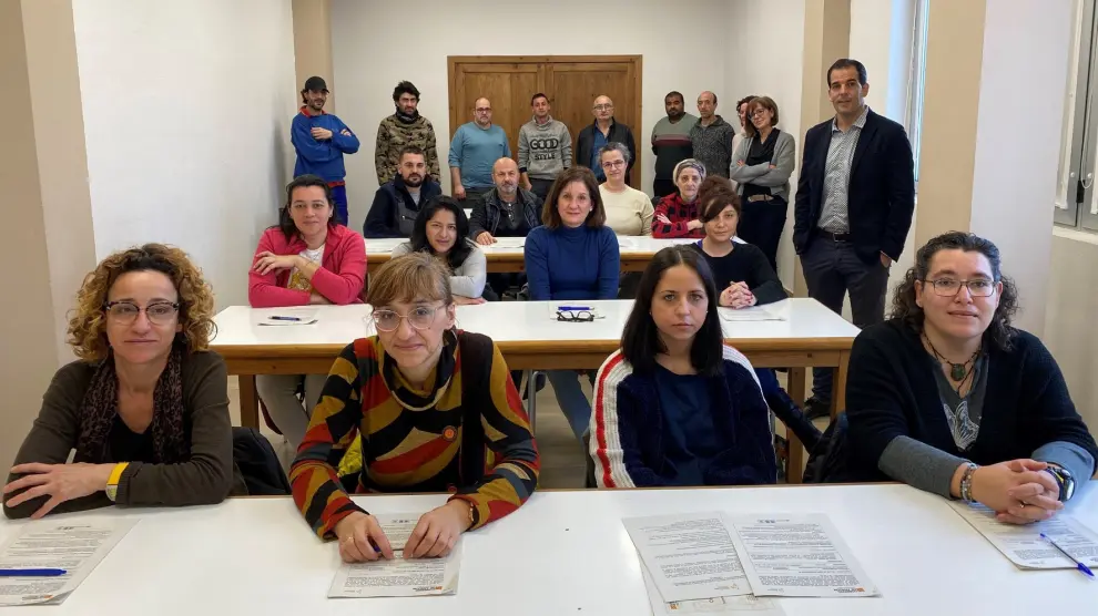 Albañilería y atención sociosanitaria, formación en el taller de Entabán