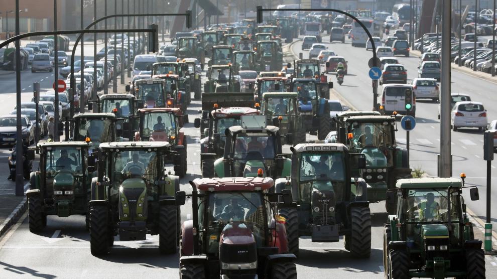 Tractorada en Zaragoza el 10 de marzo para pedir políticas justas