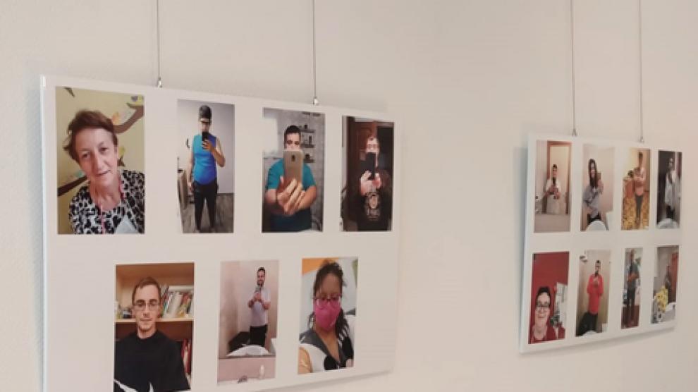 La sala de exposiciones del Ayuntamiento de Binéfar acoge la muestra fotográfica.