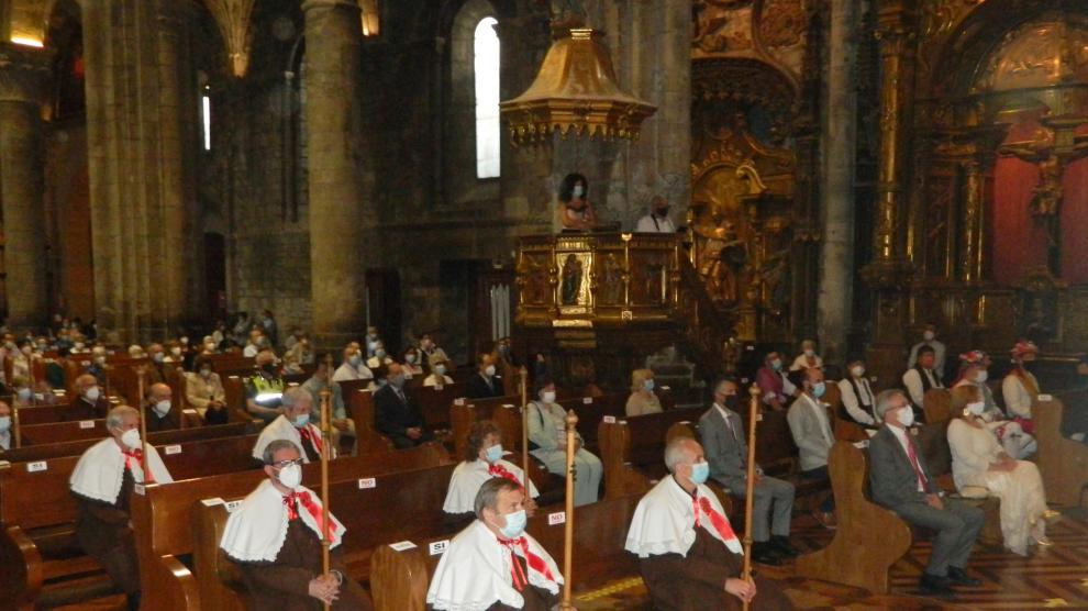 La misa del día de Santa Orosia celebrada el día 25 de junio de 2020 en la Catedral